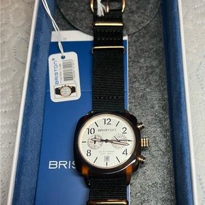 BRISTON :| Clubmaster Adjustable Watch. BLACK.